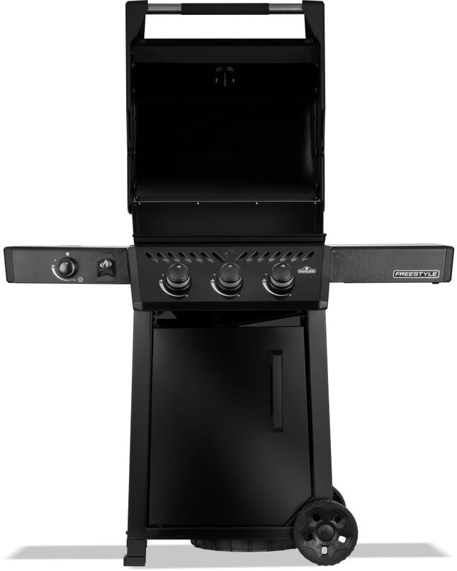 Napoleon Freestyle 365 door flame - side black LPG