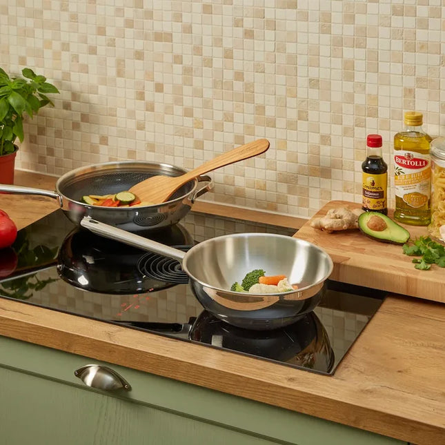 Habonne Hybrid RVS Wok met Tegengreep PFAS vrij - 28 cm