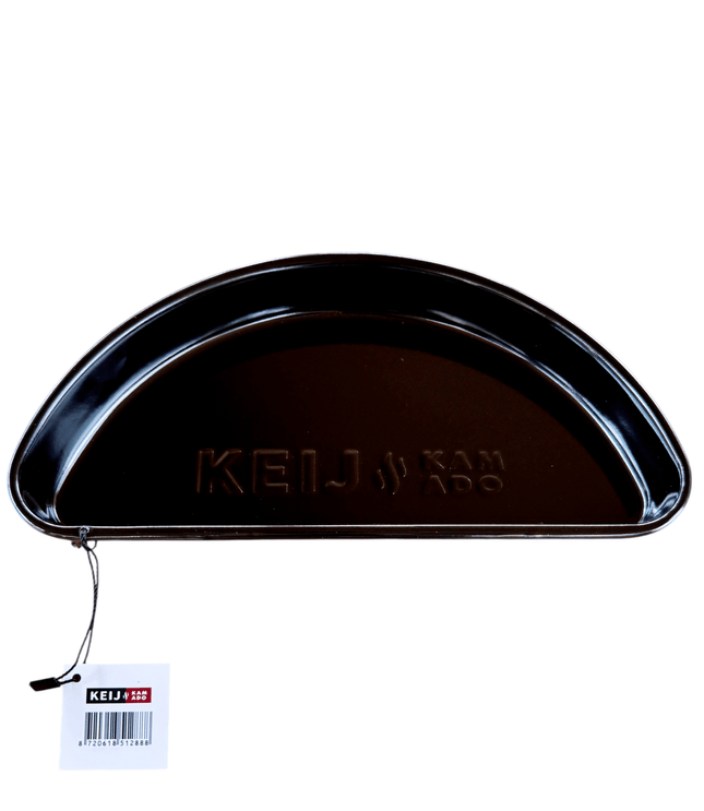 Keij Kamado Drip Pan Half Rond Compact Zwart