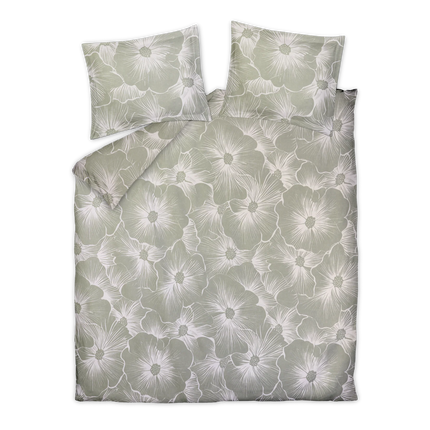 Vandyck Bloomline dekbedovertrek pistache 140x200/220 cm