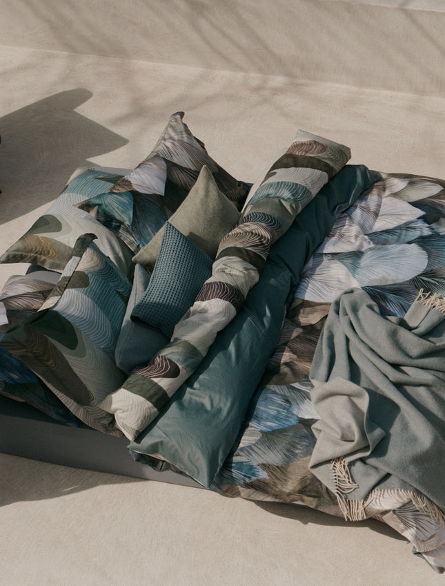 Vandyck Dekbedovertrek Dawnpetal, Blauw/Grijs 240x200/220 cm