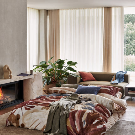 Vandyck Dekbedovertrek Earthbound, Rood/Bruin 240x200/220 cm