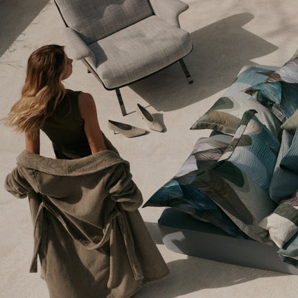Vandyck Dekbedovertrek Earthflow, Blauw/Groen 240x200/220 cm