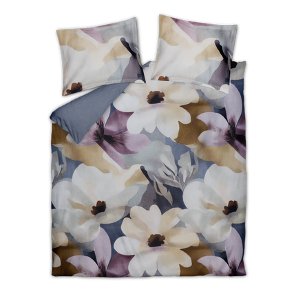 Vandyck Dekbedovertrek Nightbloom, Blauw/Paars 240x200/220 cm