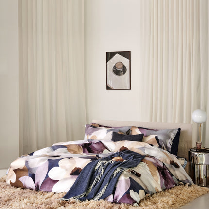 Vandyck Dekbedovertrek Nightbloom, Blauw/Paars 240x200/220 cm