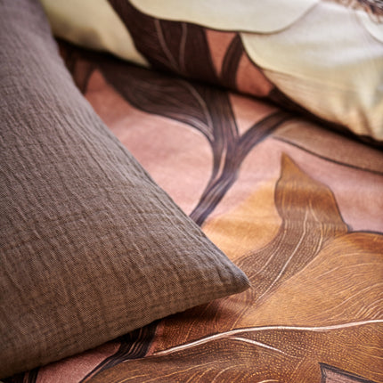 Vandyck Dekbedovertrek Floravine, 	Oud Roze/Bruin 240x200/220 cm