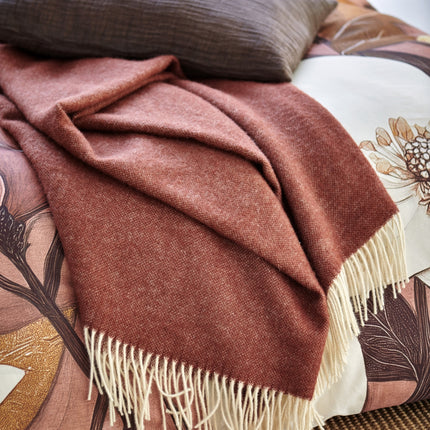 Vandyck Dekbedovertrek Floravine, 	Oud Roze/Bruin 240x200/220 cm
