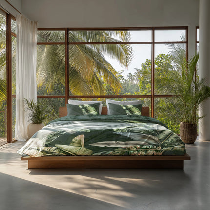 Heckettlane Dekbedovertrek Sarani 140x200/220 cm Forest Green