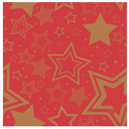 Duni servetten H-Day Star Red - 33x33cm