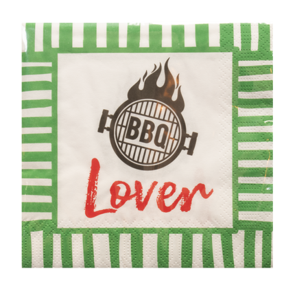 Duni Servetten BBQ Lover – 33x33 cm, 20 stuks, Rood