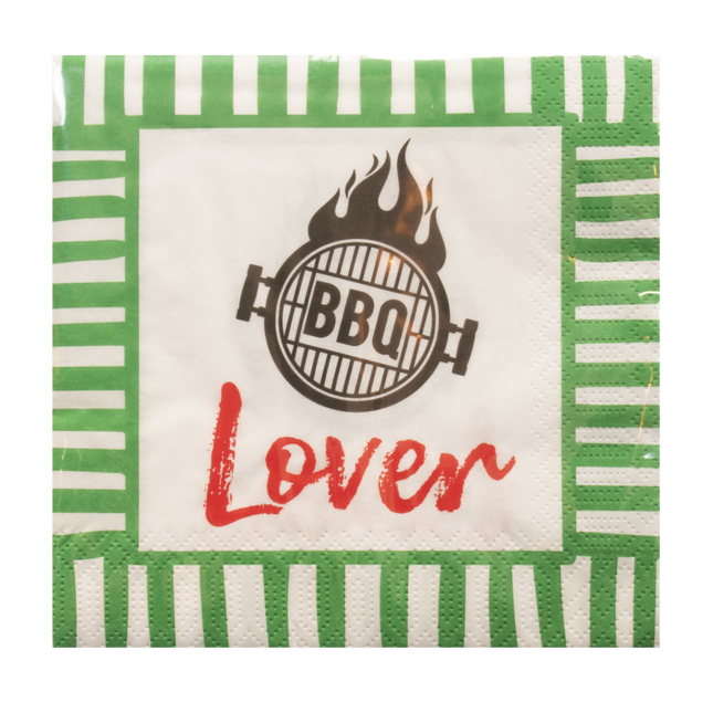 Duni Servetten BBQ Lover – 33x33 cm, 20 stuks, Rood