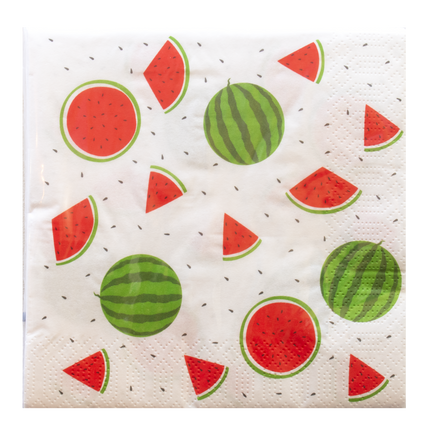 Duni Servetten Watermelons – 33x33 cm, 20 stuks