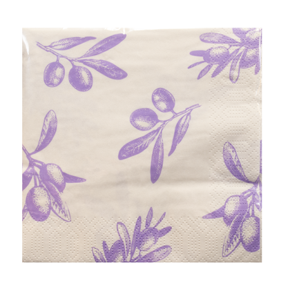 Duni servetten Purple Olives – 33x33 cm, paars
