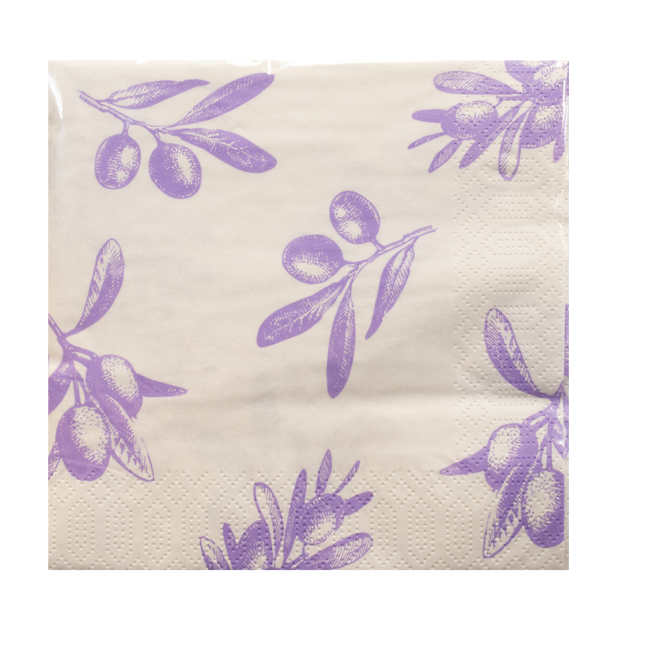 Duni servetten Purple Olives – 33x33 cm, paars