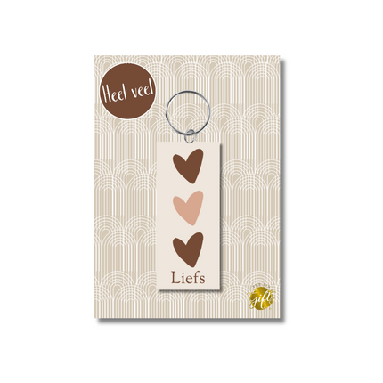 The Big Gifts Sleutelhanger - Liefs, 30x70 mm