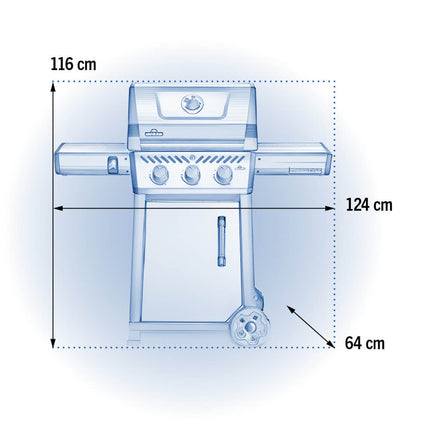 Napoleon Freestyle 365 propaangasgrill zwart, 3 branders