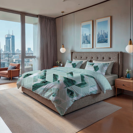 Heckettlane Dekbedovertrek Yarra 240x200/220 cm Sea Green