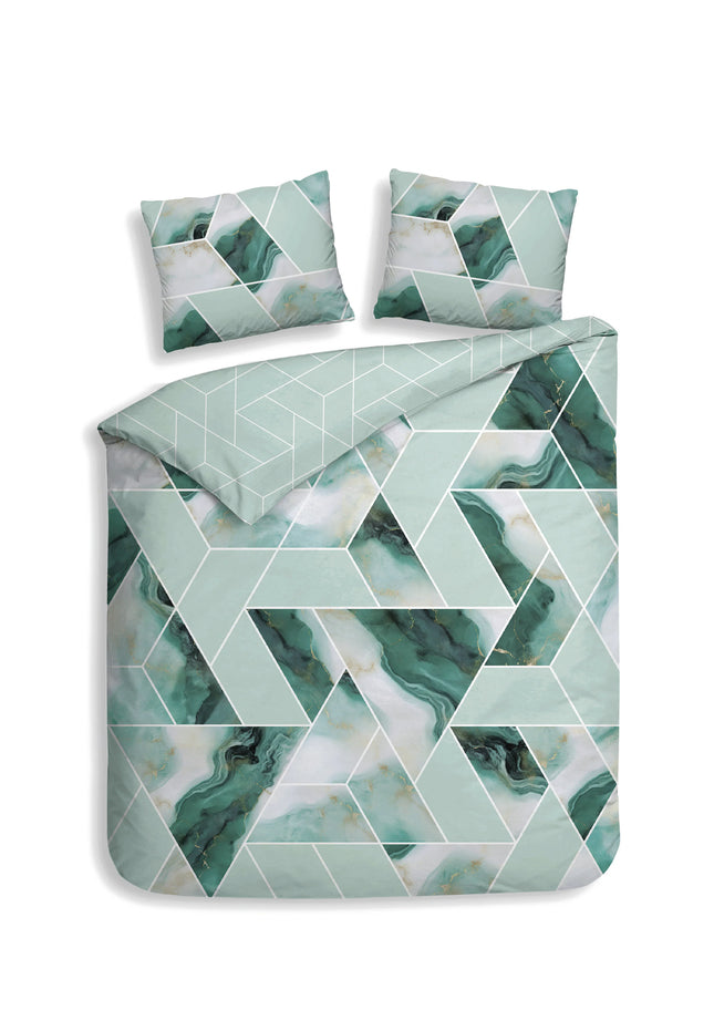 Heckettlane Dekbedovertrek Yarra 140x200/220 cm sea green, 2x shomodellen