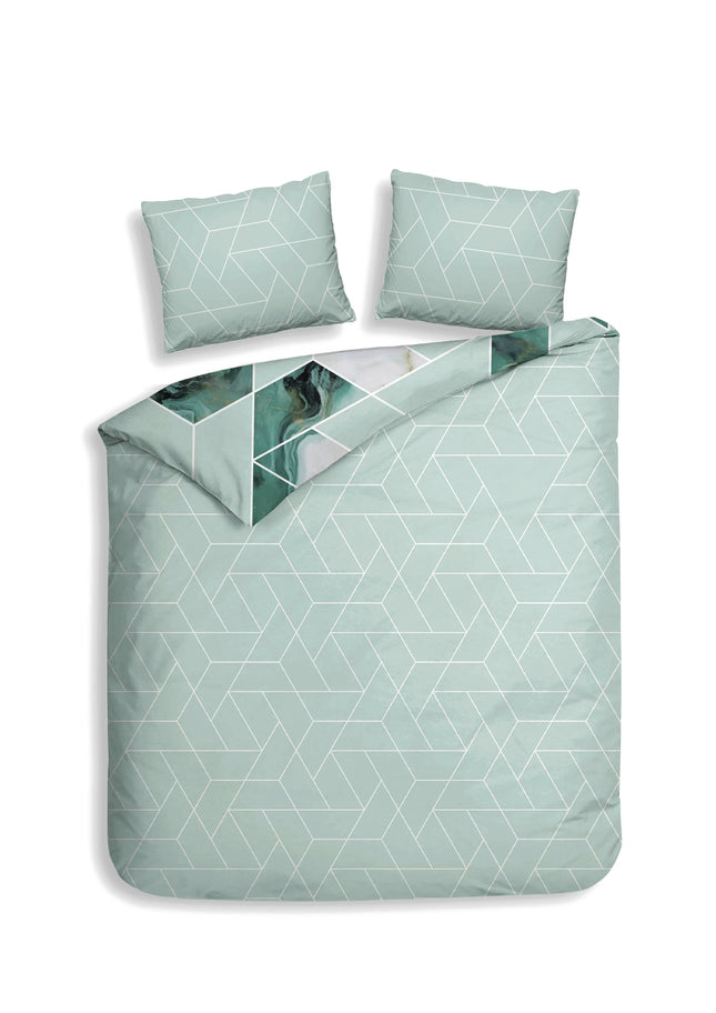 Heckettlane Dekbedovertrek Yarra 140x200/220 cm sea green, 2x shomodellen