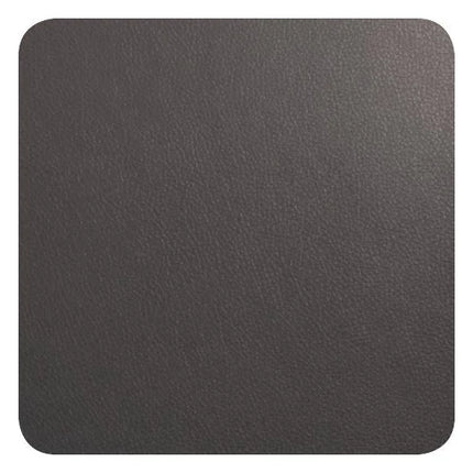 ASA Leder onderzetters - set van 4 - donker grijs