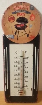 BBQ Wandbord BBQ Thermometer 28x10cm
