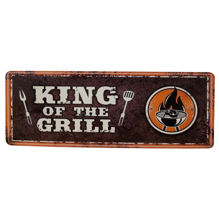 BBQ Wandbord King of the Grill Metaal 36x13 cm