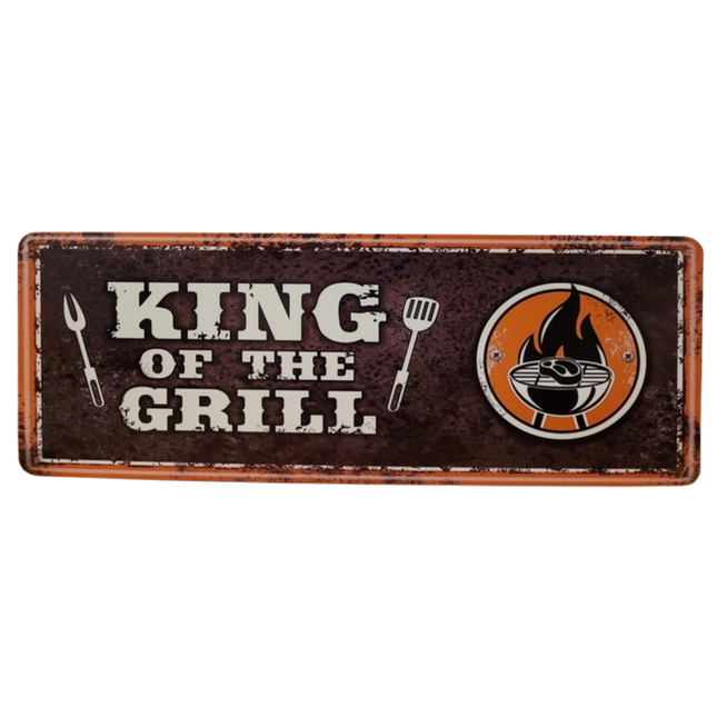BBQ Wandbord King of the Grill Metaal 36x13 cm