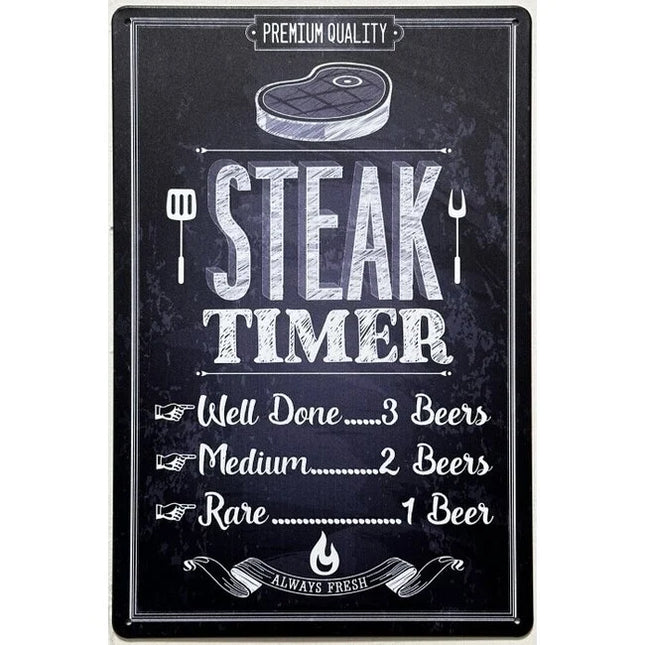 Meater BBQ Wandbord Steak Timer Metaal 30x20 cm