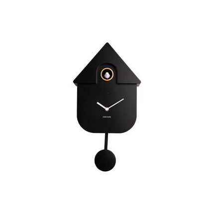 Karlsson Wall Clock Modern Cuckoo ABS - 41x8,5x21,5cm - black