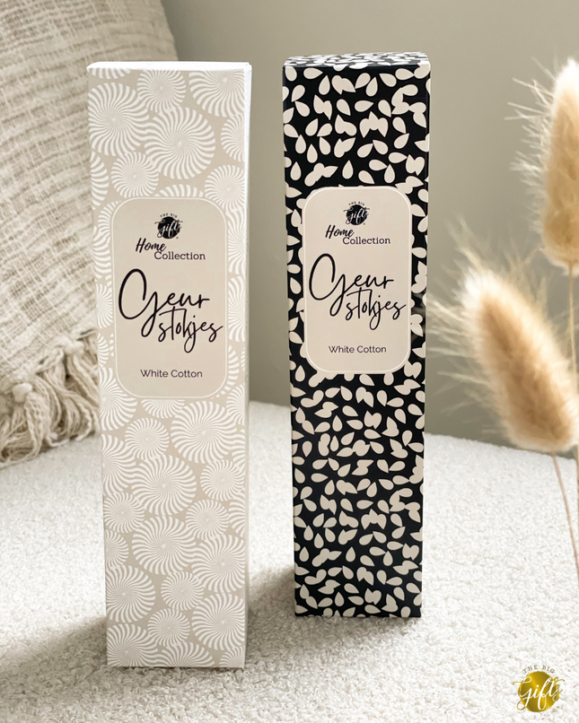 The Big Gifts Geurstok – Beige Cirkels, White Cotton
