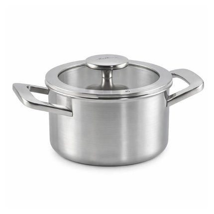 Habonne Allure Kookpan 20 cm met Glasdeksel – RVS