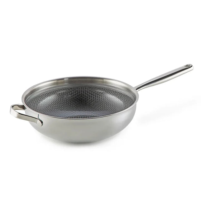 Habonne Hybrid RVS Wok met Tegengreep PFAS vrij - 28 cm