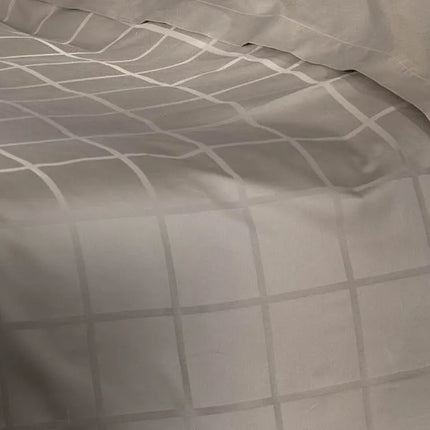 Heckettlane Dekbedovertrek Diamante, satijn 140x200/220 cm, Taupe grey