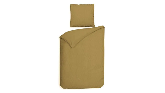 Heckettlane Dekbedovertrek Punto satijn 140x200/220 cm Amber gold