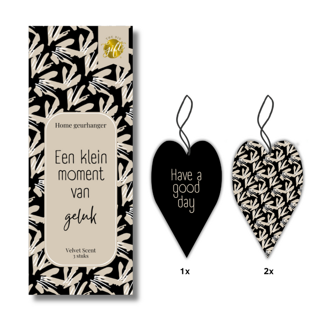 The Big Gifts Home Geurhanger Geluk – Velvet Scent (3 stuks)