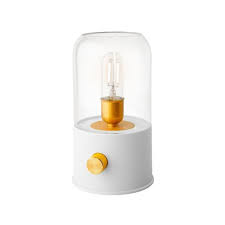 LED oplaadbare lamp voor binnen - kunststof - 11 x 20 cm - wit