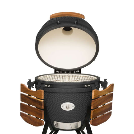 Keij Kamado Legend XLarge Mat Zwart Walnoot - 23 Inch