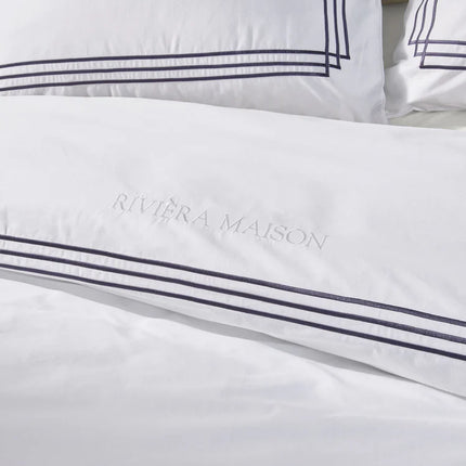 Beddinghouse Riviera Maison Dekbedovertrek Leandro Navy 240x200/220 cm