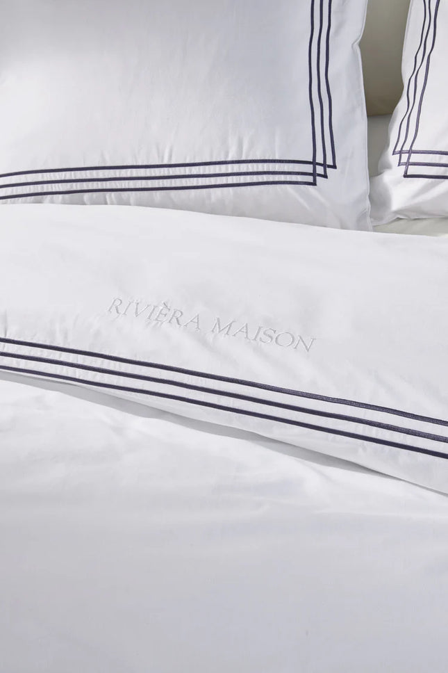 Beddinghouse Riviera Maison Dekbedovertrek Leandro Navy 240x200/220 cm