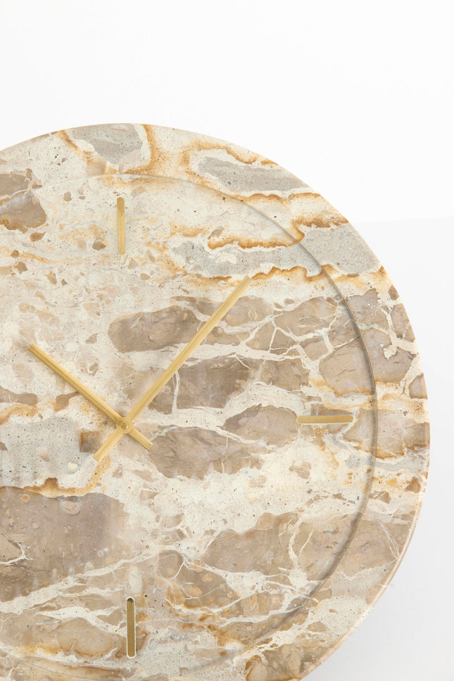 Light & Living, klok SISTELO, marmer taupe, 41 cm