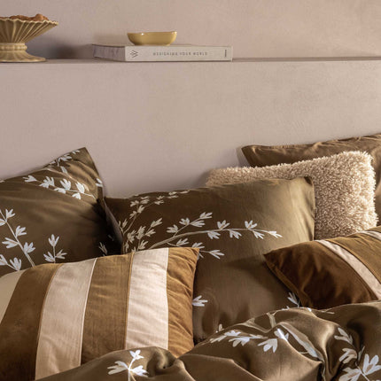 Essenza Dekbedovertrek Lucienne, Slate Brown 240x200/220 cm