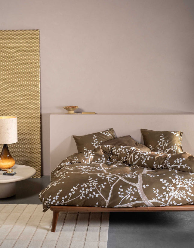 Essenza Dekbedovertrek Lucienne, Slate brown 140x200/220 cm