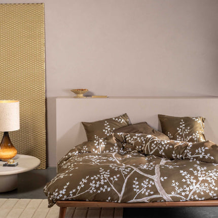 Essenza Dekbedovertrek Lucienne, Slate Brown 240x200/220 cm