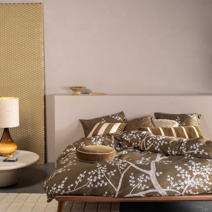 Essenza Dekbedovertrek Lucienne, Slate Brown 240x200/220 cm