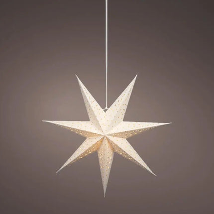 Lumineo LED Ster papier voor binnen - 38 cm - Warm Wit
