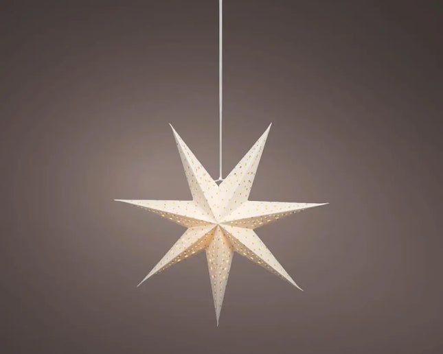 Lumineo LED Ster papier voor binnen - 38 cm - Warm Wit