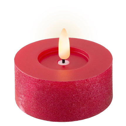Lumineo LED theelicht wax - 7xh.6cm - rood