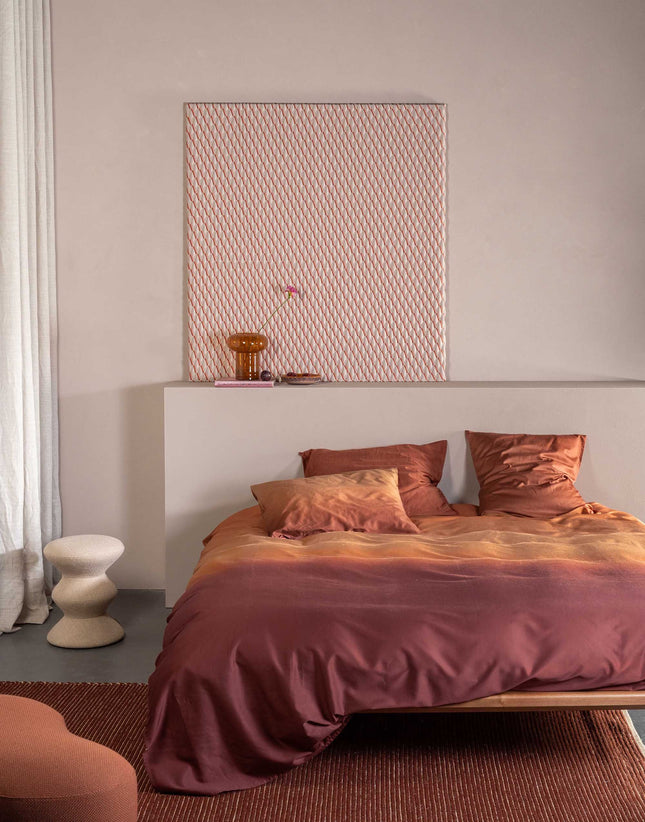 Essenza Dekbedovertrek Lunare terracotta 240x200/220 cm