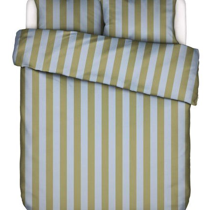 Essenza Dekbedovertrek Minte stripe Cedar Green - Ice Blue 140x200/220 cm