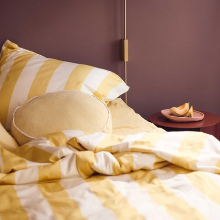 Essenza Dekbedovertrek Minte stripe yellow 240x200/220 cm, showmodel